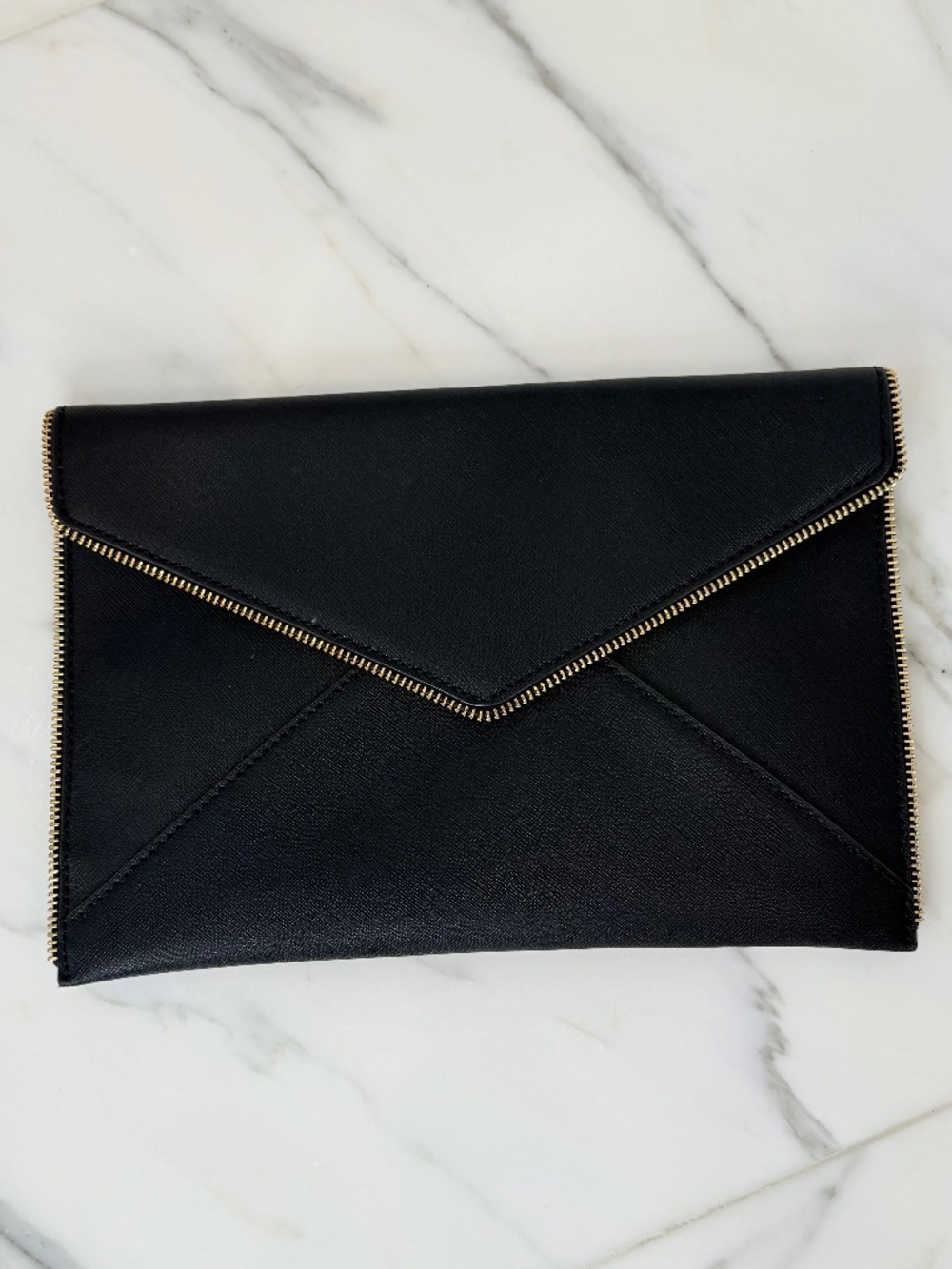 Rebecca Minkoff Saffiano Leather Clutch Black